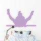 Gymnastics Silhouette Style Single Bar Balance Wall Decal