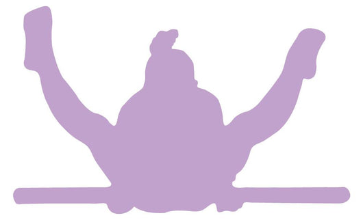 Gymnastics Silhouette Style Single Bar Balance Wall Decal