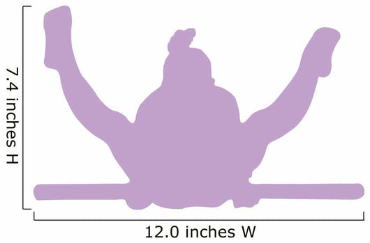 Gymnastics Silhouette Style Single Bar Balance Wall Decal