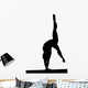 Gymnastics Silhouette Style Wall Decal