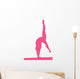 Gymnastics Silhouette - Handstand on Balance Beam Wall Decal