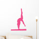 Gymnastics Silhouette - Handstand on Balance Beam Wall Decal