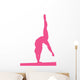 Gymnastics Silhouette - Handstand on Balance Beam Wall Decal