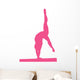 Gymnastics Silhouette - Handstand on Balance Beam Wall Decal