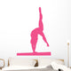 Gymnastics Silhouette - Handstand on Balance Beam Wall Decal