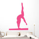 Gymnastics Silhouette - Handstand on Balance Beam Wall Decal