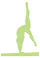 Gymnastics Silhouette Handstand On Balance Beam Wall Decal