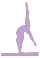 Gymnastics - Handstand on Balance Beam Wall Decal