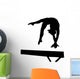 Black Gymnastics Silhouette Wall Decal