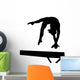 Black Gymnastics Silhouette Wall Decal