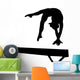 Black Gymnastics Silhouette Wall Decal