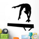 Black Gymnastics Silhouette Wall Decal