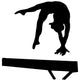 Black Gymnastics Silhouette Wall Decal
