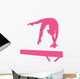 Gymnastics Silhouette - Balance Beam Hand Spring Wall Decal