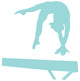 Gymnastics Silhouette Balance Beam Wall Decal