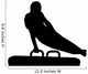 Gymnastics Silhouette Style Swinging Wall Decal