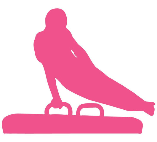 Gymnastics Silhouette Swinging Hot Wall Decal