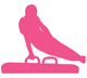 Gymnastics Silhouette Swinging Hot Wall Decal