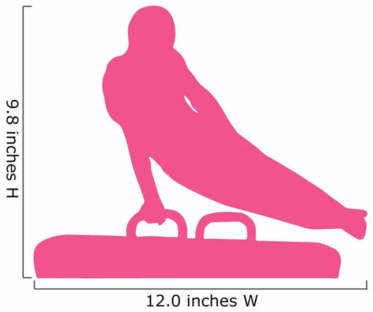 Gymnastics Silhouette Swinging Hot Wall Decal