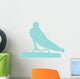 Gymnastics Silhouette Swinging Light Wall Decal