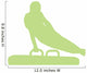 Gymnastics Silhouette Swinging Lime Wall Decal