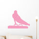 Gymnastics Silhouette Swinging Pink Wall Decal