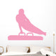 Gymnastics Silhouette Swinging Pink Wall Decal