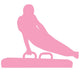 Gymnastics Silhouette Swinging Pink Wall Decal