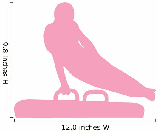 Gymnastics Silhouette Swinging Pink Wall Decal