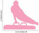 Gymnastics Silhouette Swinging Pink Wall Decal