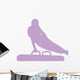 Gymnastics Silhouette Swinging Lavender Wall Decal