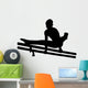 Gymnastics Silhouette Style Double Wall Decal