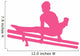 Gymnastics Silhouette Double Parallel Bars - Hot Pink Wall Decal