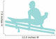 Gymnastics Silhouette Double Parallel Bars - Light Blue Wall Decal