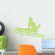 Gymnastics Silhouette Double Parallel Bars - Lime Green Wall Decal