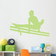 Gymnastics Silhouette Double Parallel Bars - Lime Green Wall Decal