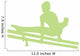 Gymnastics Silhouette Double Parallel Bars - Lime Green Wall Decal