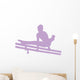 Gymnastics Silhouette Double Parallel Bars - Lavender Wall Decal