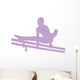 Gymnastics Silhouette Double Parallel Bars - Lavender Wall Decal