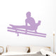 Gymnastics Silhouette Double Parallel Bars - Lavender Wall Decal