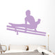 Gymnastics Silhouette Double Parallel Bars - Lavender Wall Decal