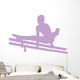 Gymnastics Silhouette Double Parallel Bars - Lavender Wall Decal