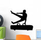 Gymnastics Silhouette Style Single Hand Horse Flip Wall Decal