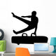 Gymnastics Silhouette Style Single Hand Horse Flip Wall Decal