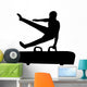 Gymnastics Silhouette Style Single Hand Horse Flip Wall Decal