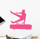 Male Gymnastics Hot Pink Wall Decal
