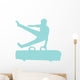 Gymnastics Silhouette Single Hand Flip Wall Decal