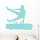 Gymnastics Silhouette Single Hand Flip Wall Decal