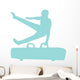 Gymnastics Silhouette Single Hand Flip Wall Decal