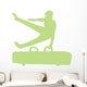 Gymnastics Silhouette Single Hand Flip Wall Decal